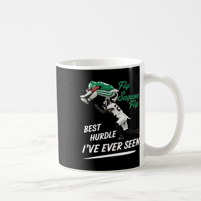 Fly Saquon Fly Best Hundle jag nånsin sett Eagles  Kaffemugg (Höger)