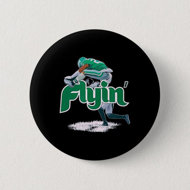 Fly Saquon Fly Eagles Barkley, omvänd Hurdle 2 Knapp (Framsida)