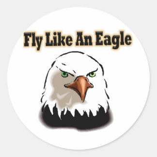 Fly som en Eagle Runt Klistermärke