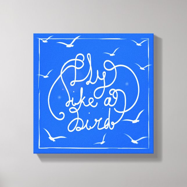 Fly som en fågel canvastryck (Framsida)