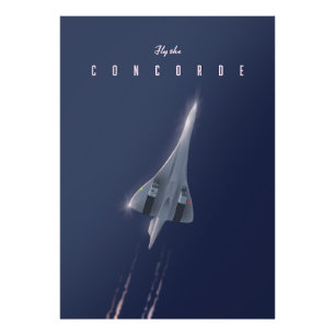 Fly the Concorde Travel-affisch Fototryck