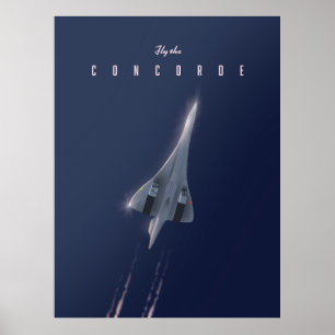 Fly the Concorde Travel-affisch Poster