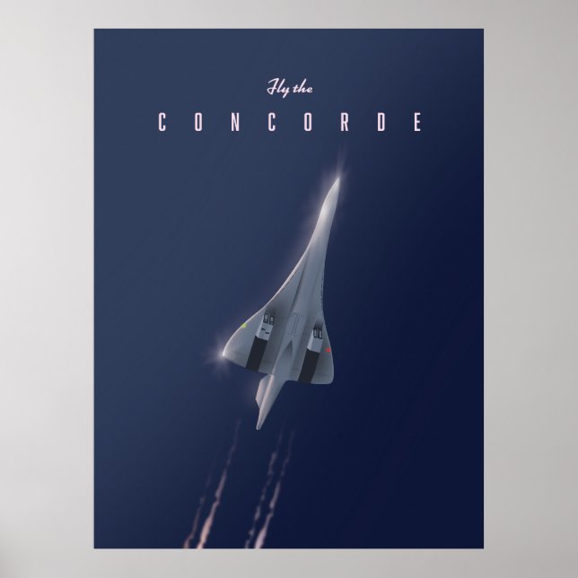 Fly the Concorde Travel-affisch Poster (Framsidan)