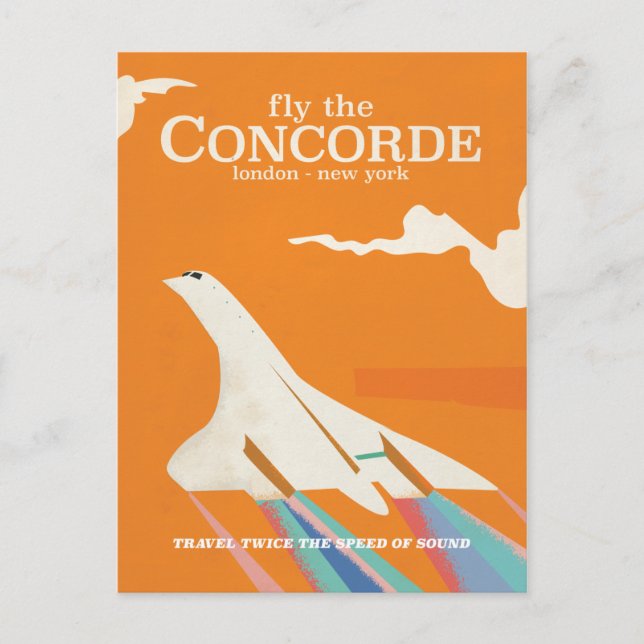 Fly the Concorde Vykort (Framsida)
