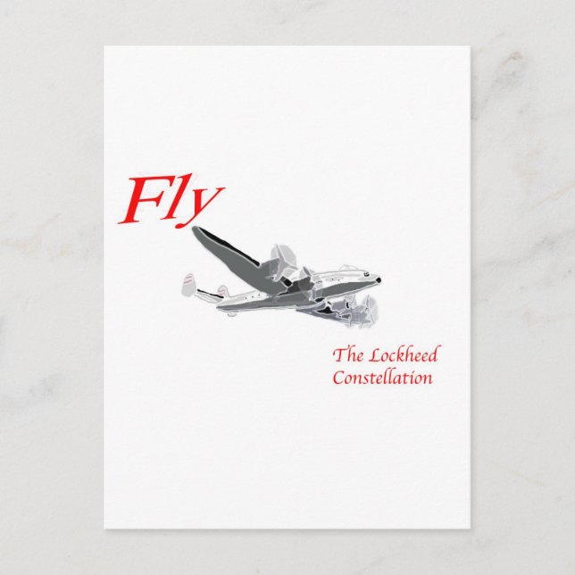 Fly the Lockheed Constellation Vykort (Framsida)