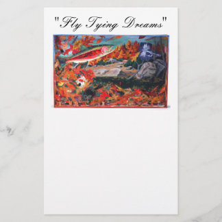 "Fly Tying Dreams", torr fly Stationery Brevpapper