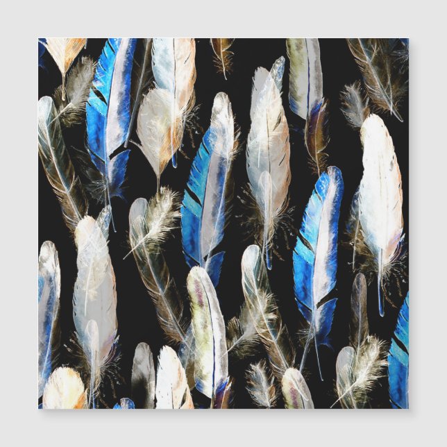 Fly Watercolor Feathers: Sömlös bakgrund (Framsida)