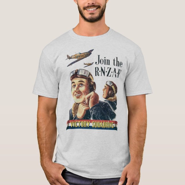 Fly with the Victory Squadrons | World War 2 T Shirt (Framsida)