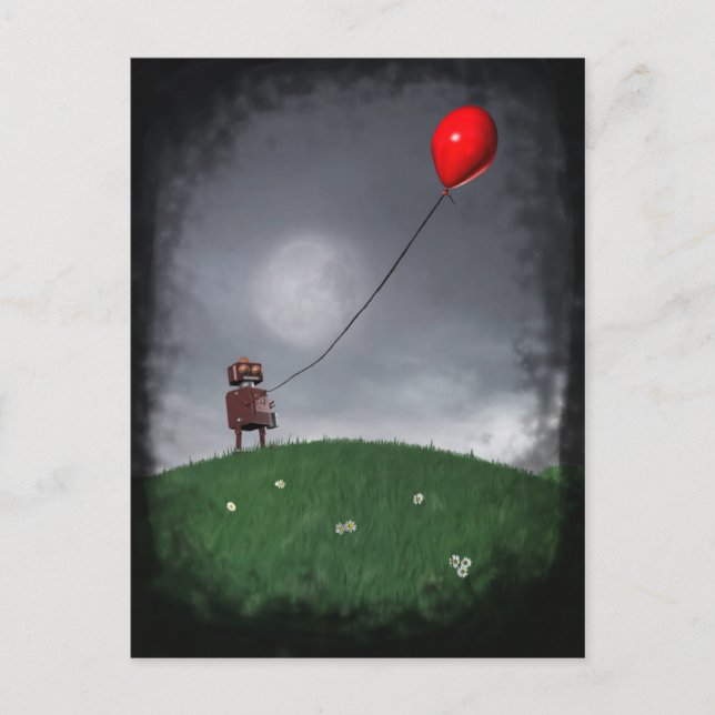 Fly Your Little Red Baloon-vykort Vykort (Framsida)