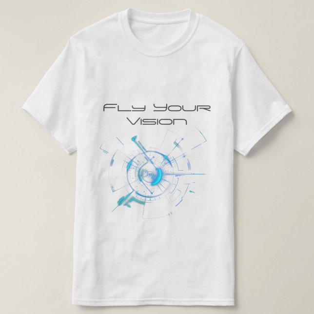 Fly your Vision - Tech and Nature Fusion T-Shirt (Design framsida)