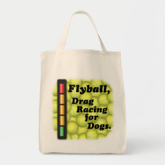 Flyball är friktionstävla för hundar, tygkasse
