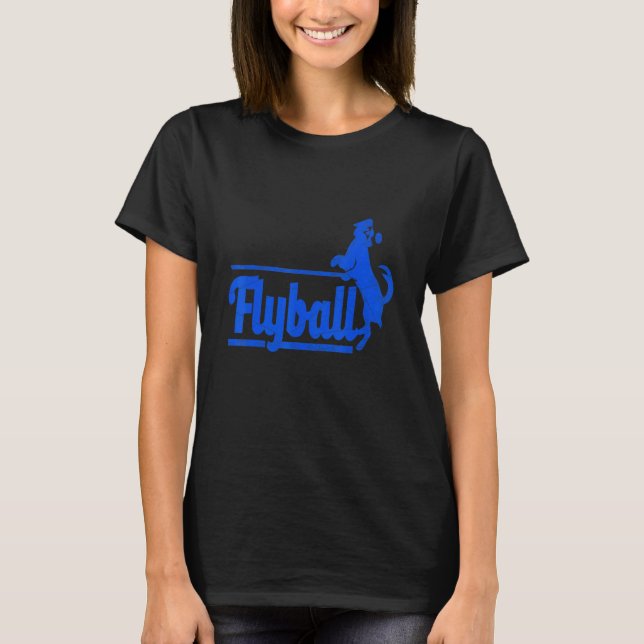 Flyball Coola Retro Hund design finns T Shirt (Framsida)