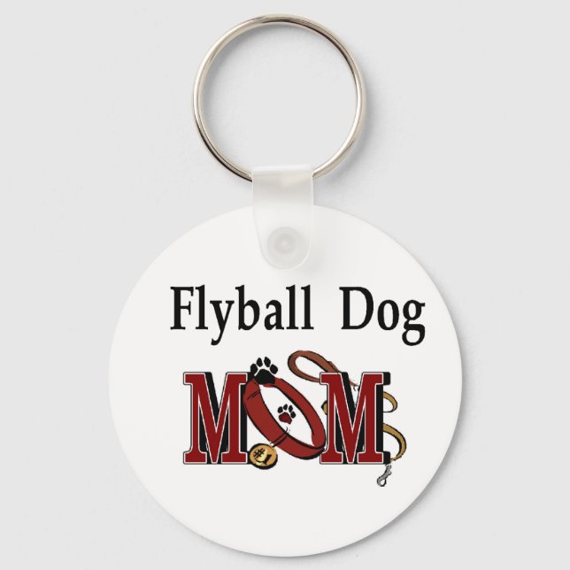 Flyball Hund Mamma-gåvor Nyckelring (Framsida)