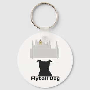 Flyball hund nyckelring