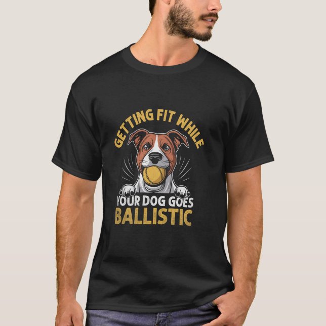 Flyball Trainer Hund Sport: snabb avrymning Hurdle T Shirt (Framsida)