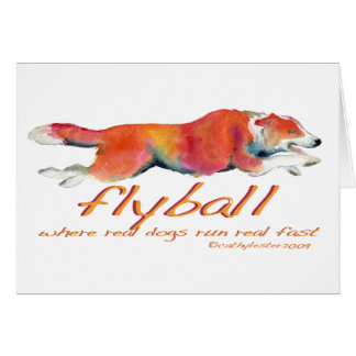 Flyball verkliga hundar hälsningskort