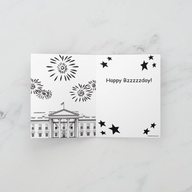 Flyden Harris 2020: Lycklig Bzzzday Kort (Inuti)