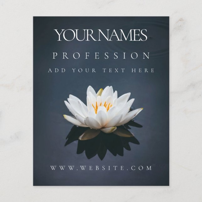 FLYER: AFFÄRSFRÄMJANDE: LOTUS PÅ VATTEN FLYGBLAD (Framsidan)