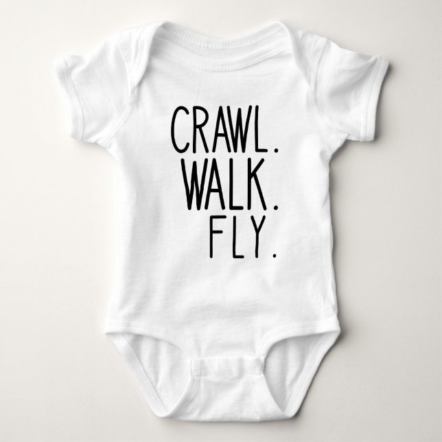 Flyer Baby, Crawl Walk Fly T Shirt (Framsida)