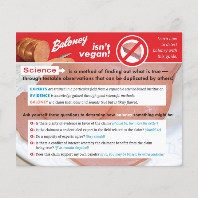 Flyer för Baloney Detection Guide (Framsidan)