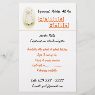 Flyer för barnbarnbarnvakt