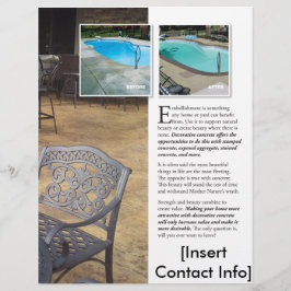 Flyer för betonglandskapsarkitektur med Brickform