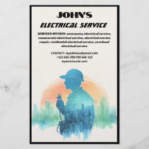 Flyer för elektrisk tjänst