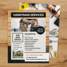 Flyer för handyman Carpenter Home Renovations Serv