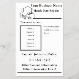 Flyer för hemreparationshanddator