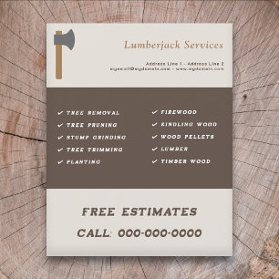Flyer för Lumberjack-tjänster