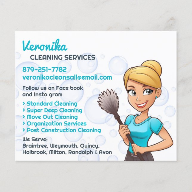 Flyer för Maid Städning Services (Framsidan)