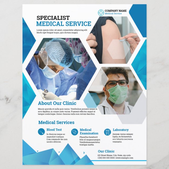Flyer för sjukvårdsservice (Framsida)