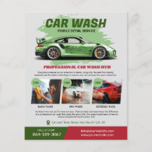 Flyer för Tvättat biltjänster