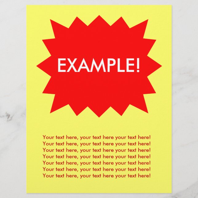 Flyer-mall: Attention Grabber: Red Explosion! Reklamblad (Framsidan)