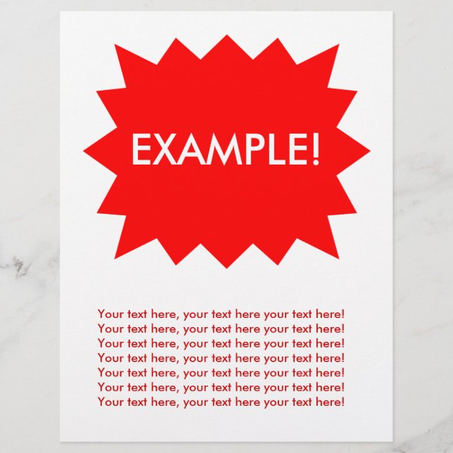 Flyer-mall: Attention Grabber: Red Explosion! Reklamblad (Framsidan)