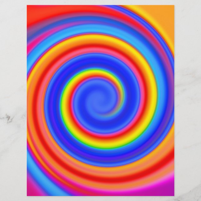 Flyer-mall: Färg Spiral-design Reklamblad (Framsidan)