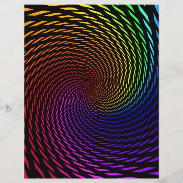 Flyer-mall: Färgglad spiraldesign Reklamblad (Framsidan)