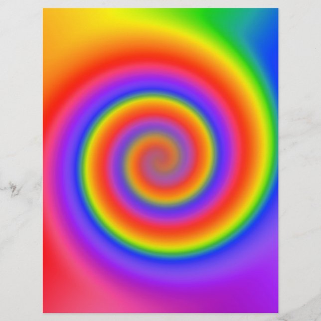 Flyer-mall: Färgglad spiraldesign Reklamblad (Framsidan)