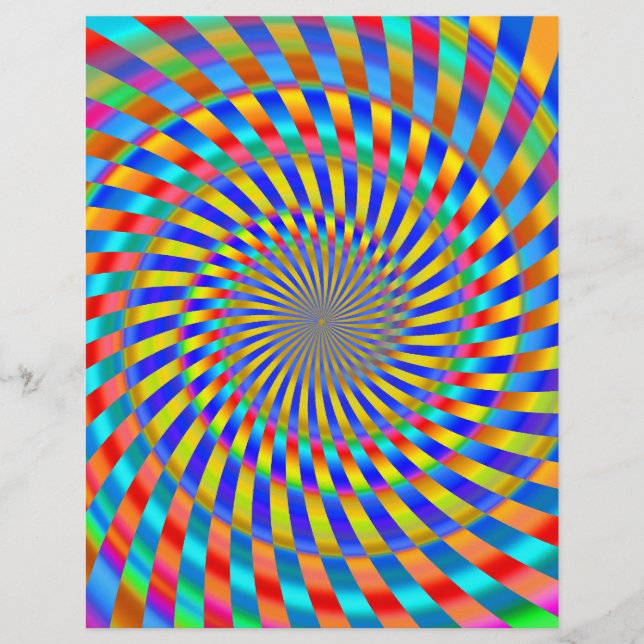 Flyer-mall: Färgglad spiraldesign Reklamblad (Framsidan)