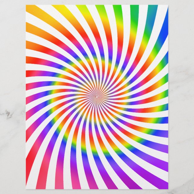 Flyer-mall: Färgglad spiraldesign Reklamblad (Framsidan)
