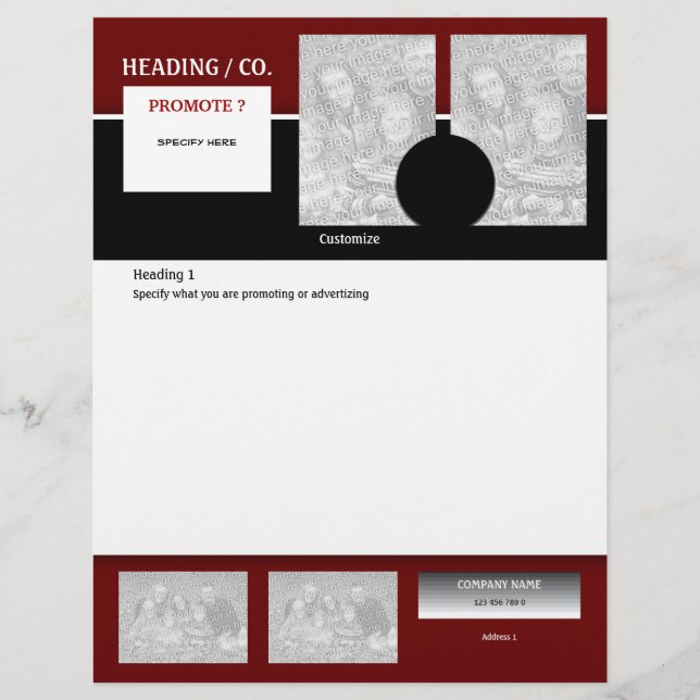 Flyer-mall - skapa en egen 8,5" x11" reklamblad (Framsidan)