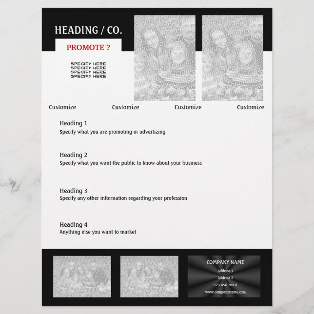 Flyer-mall - skapa en egen reklamblad (Framsidan)