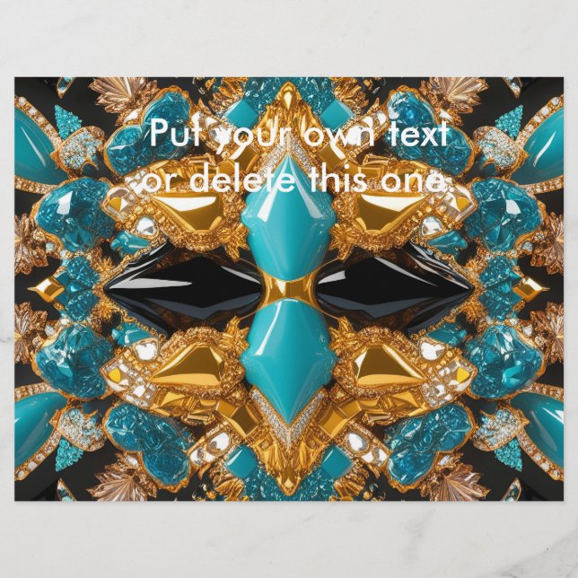 Flyer med Bahamas Färg Design (Framsidan)