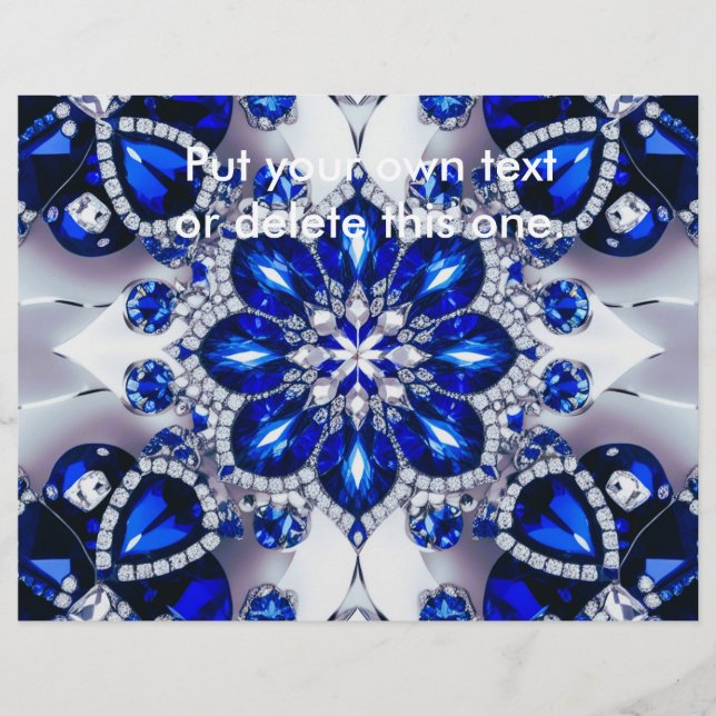 Flyer med blå vit Färg design (Framsidan)