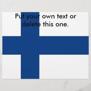 Flyer med Finlands Flagga