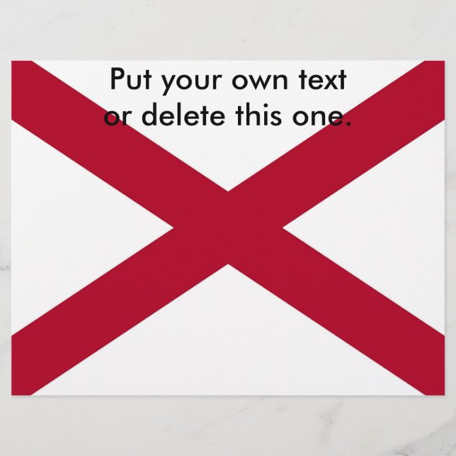 Flyer med Flagga av Alabama, USA (Framsidan)