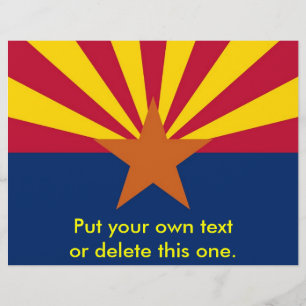 Flyer med Flagga av Arizona, USA