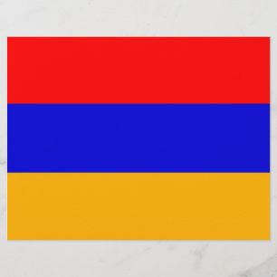 Flyer med Flagga av Armenien