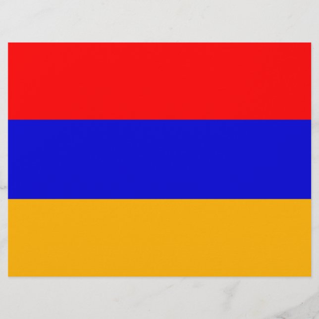Flyer med Flagga av Armenien (Framsidan)