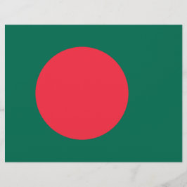 Flyer med Flagga av Bangladesh